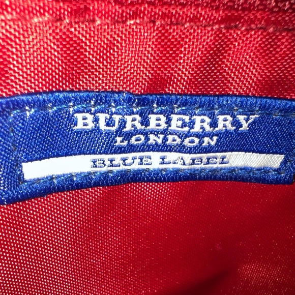 Burberry blue label nova check red and brown mini tote - Picture 11 of 12